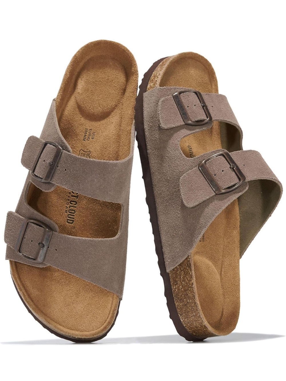 Men’s Project Cloud Suede Sandals in Taupe